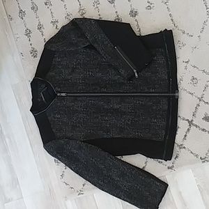 ELIE TAHARI | black / grey cropped blazer | 12